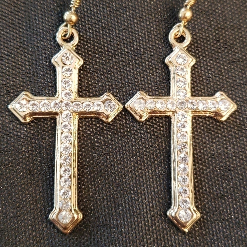 Cross Rhinstone Earings
